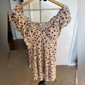 Floral Cream Dress - L - Madden Girl